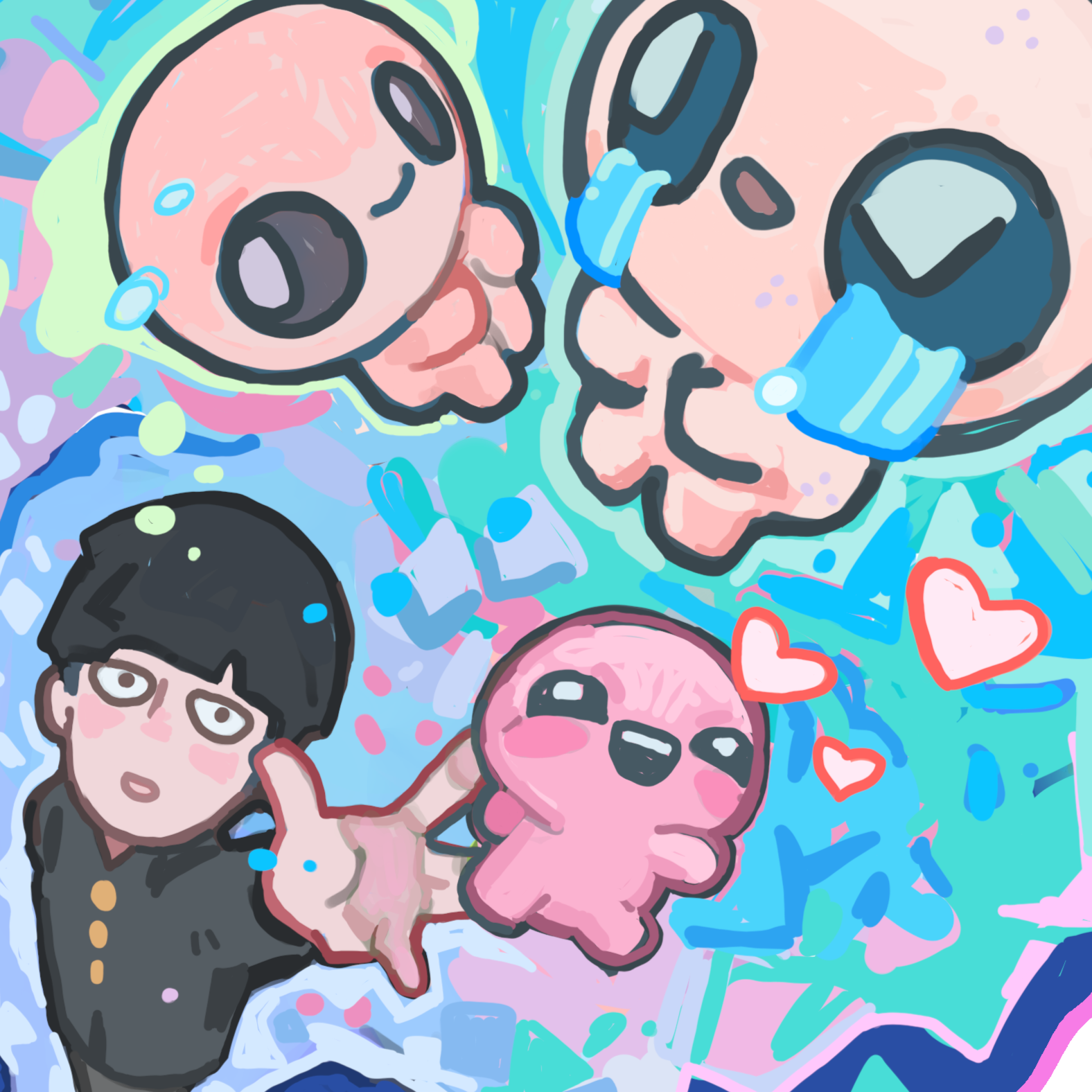 Mob Pyscho/Binding of Isaac Design | 2025 (Digital Illustration)