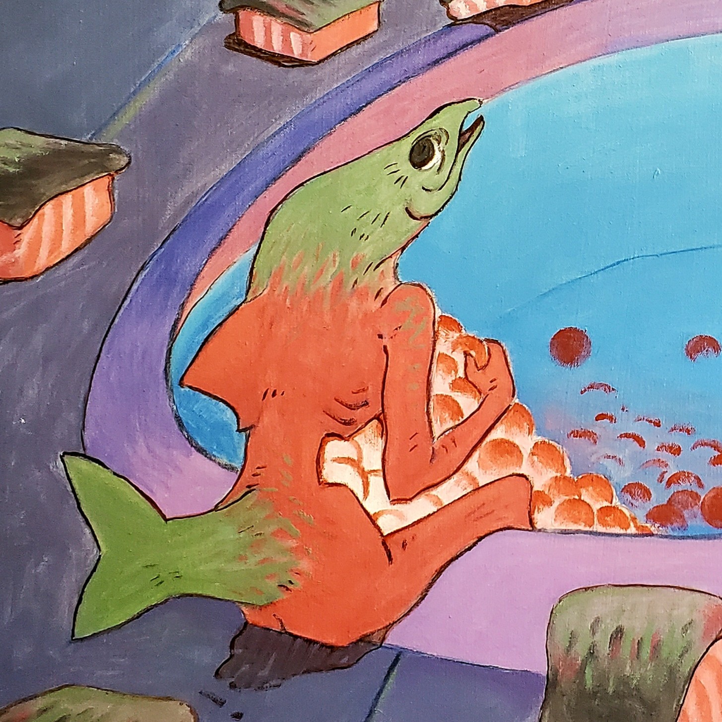 Salmon Farming Commentary | 2024 (Oil Paint on Canvas)